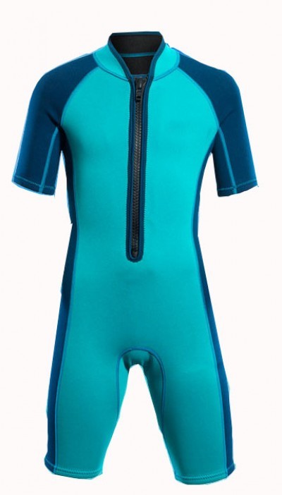 ADS005 manufacturing children's wetsuit style design one-piece wetsuit style 2MM custom-made short-sleeved wetsuit style wetsuit center back view